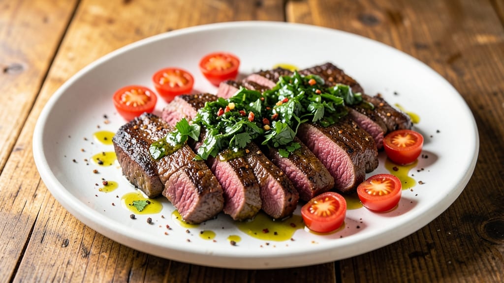 Argentinian Skirt Steak with Chimichurri Sauce Recipe: Herb-Infused Brightness That Elevates Every Bite