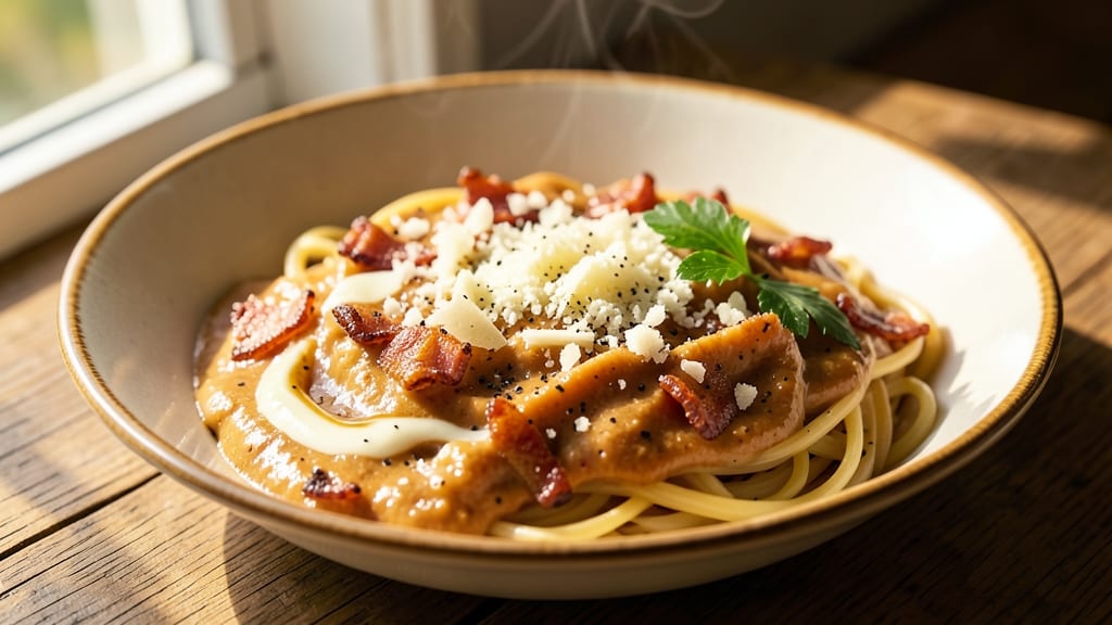 Bacon Carbonara Sauce Recipe: Smoky Pancetta and Egg Yolk Emulsion Magic