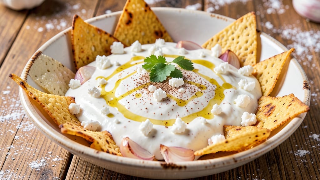 Authentic Mexican White Cheese Sauce Recipe: Smoky Queso Fresco Cream With Crispy Tortilla Streusel