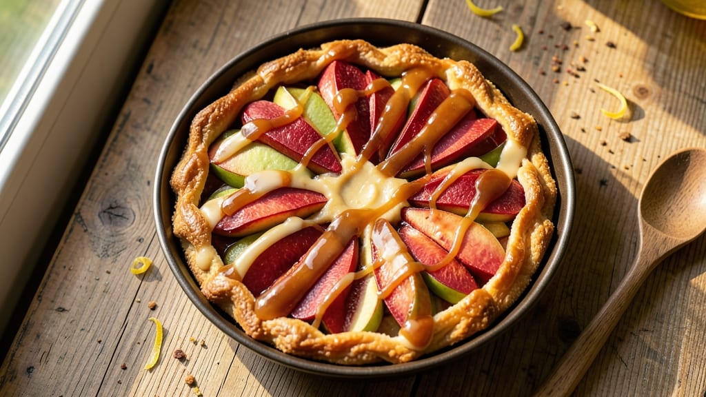 Apple Tart With Caramel Sauce Recipe: Flaky Crust Meets Gooey Apple-Caramel Bliss