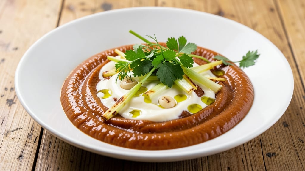 Barigoule Sauce Recipe: Slow-Simmered Tomato Cream With Celery Crown Crunch